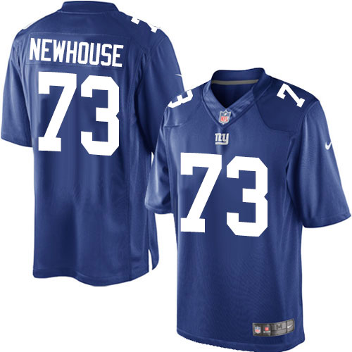 Men's Limited Marshall Newhouse Nike Jersey Royal Blue Home - #73 NFL New York Giants